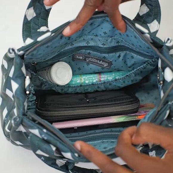 Lug Classic Quilted Crossbody with Tote Handles - Jitterbug - Picture 6 of 11